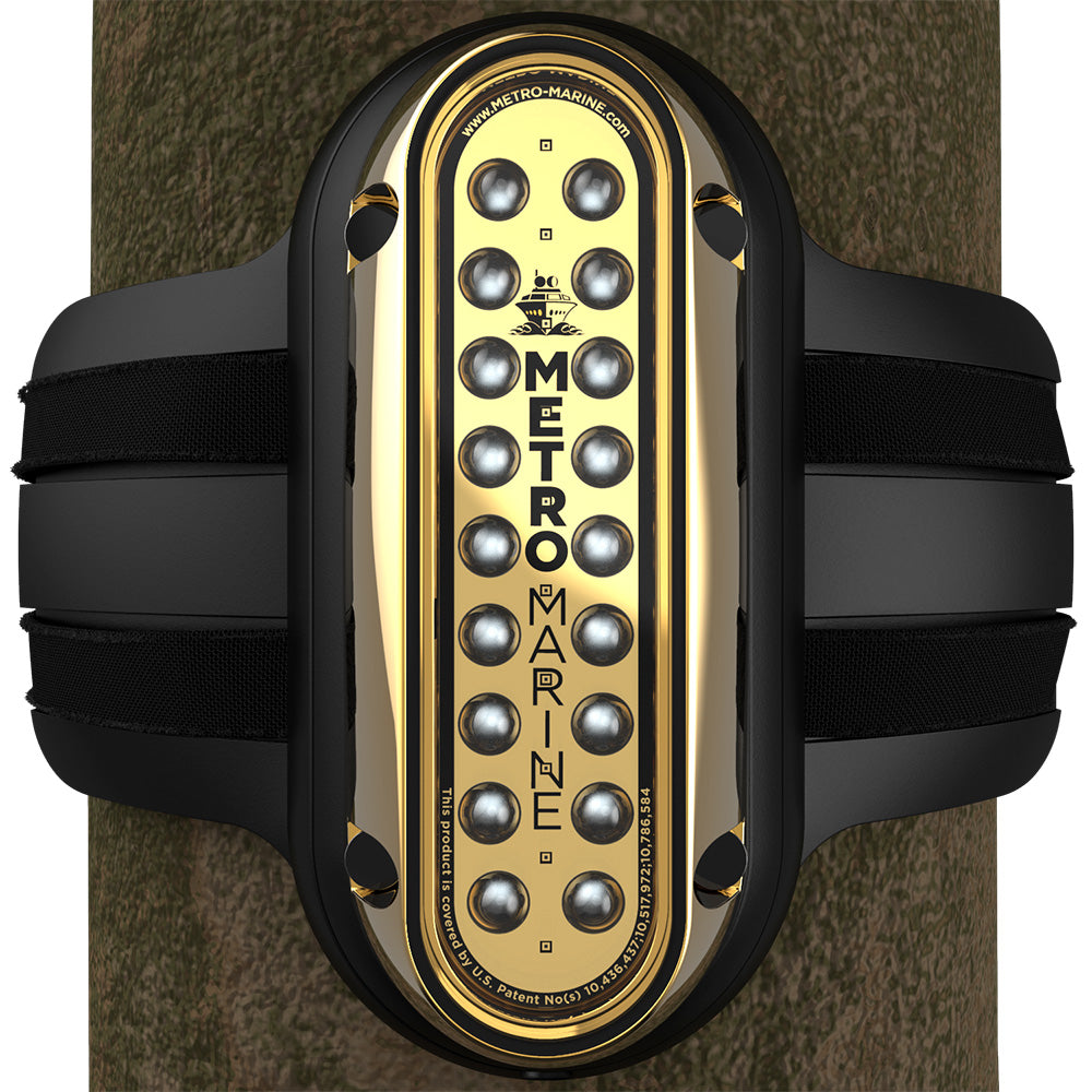Metro Marine HighOutput Vertical Piling Mount Light wIntelligent Monochromatic LEDs Aqua 90 Beam FPME1VA390