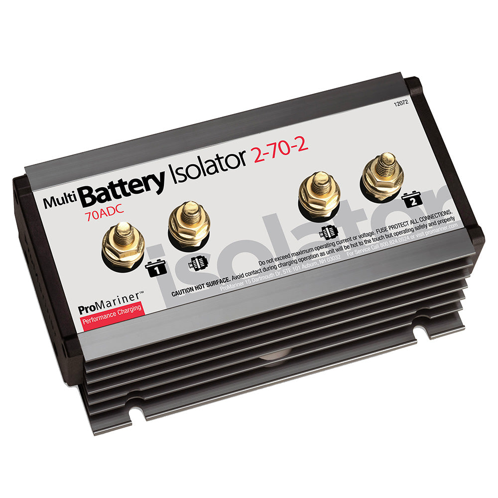 ProMariner Battery Isolator 2 Alternator 2 Battery 70 AMP 12072