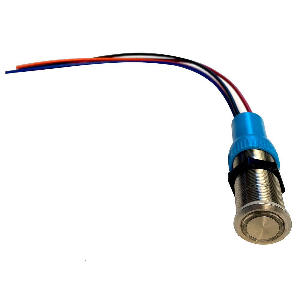 Bluewater 19mm Push Button Switch OffOn Contact BlueRed LED 4 Lead 905711134