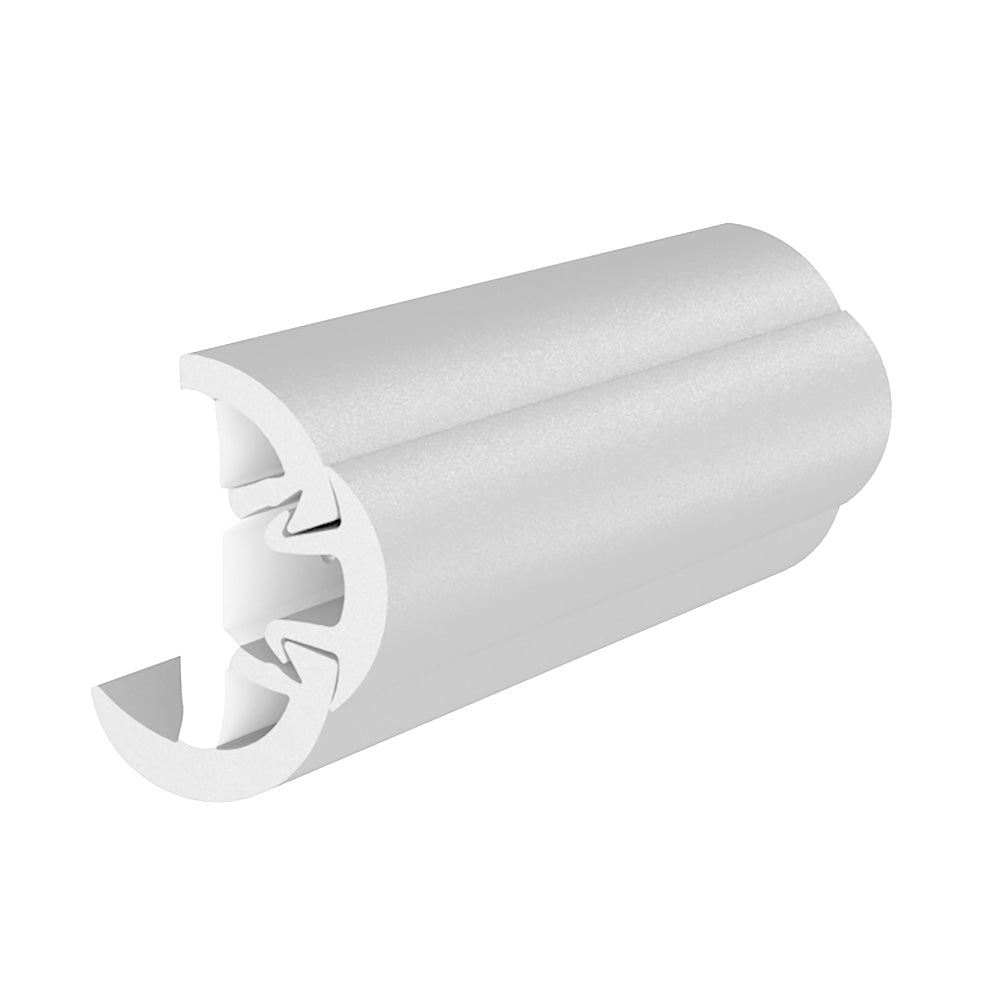 TACO SuproFlex Rub Rail Kit wFlex Vinyl Overlay Insert 2H x 114W x 80L White wWhite Insert V119993WWK802