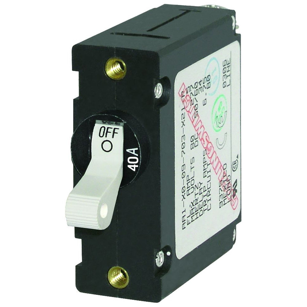 Blue Sea 7226 ACDC Single Pole Magnetic World Circuit Breaker 40AMP 7226