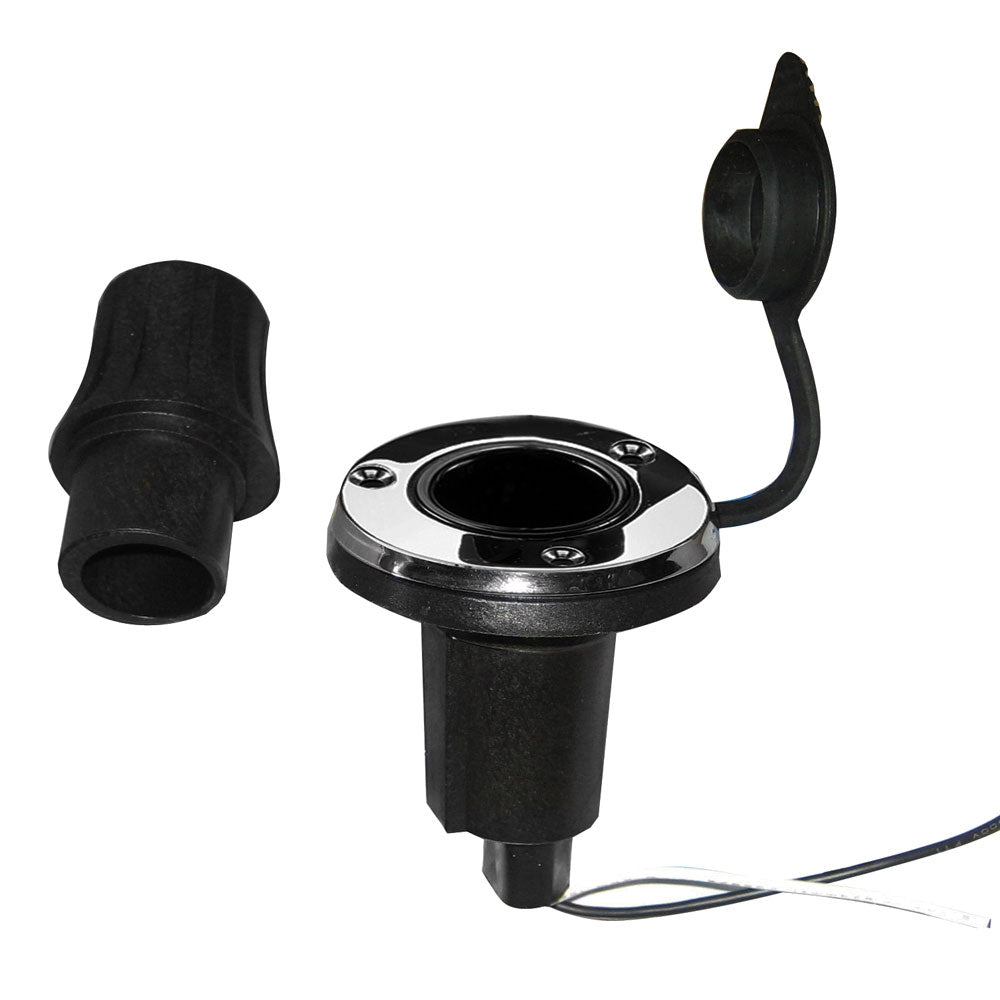 Perko Locking Collar Pole Light Mounting Base 2 Pin Round Stainless Steel 1045P0SDP