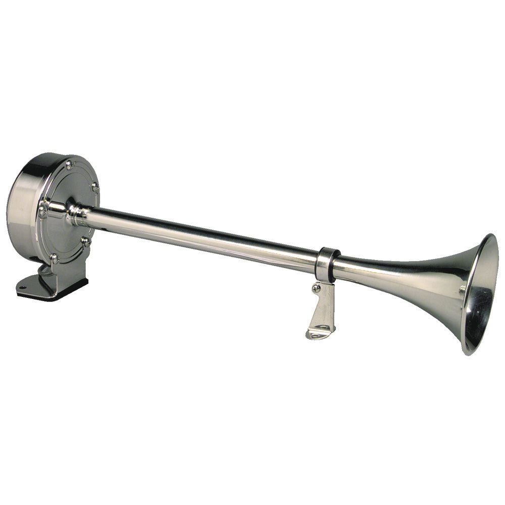 Schmitt Marine Deluxe AllStainless Single Trumpet Horn 24V 12427