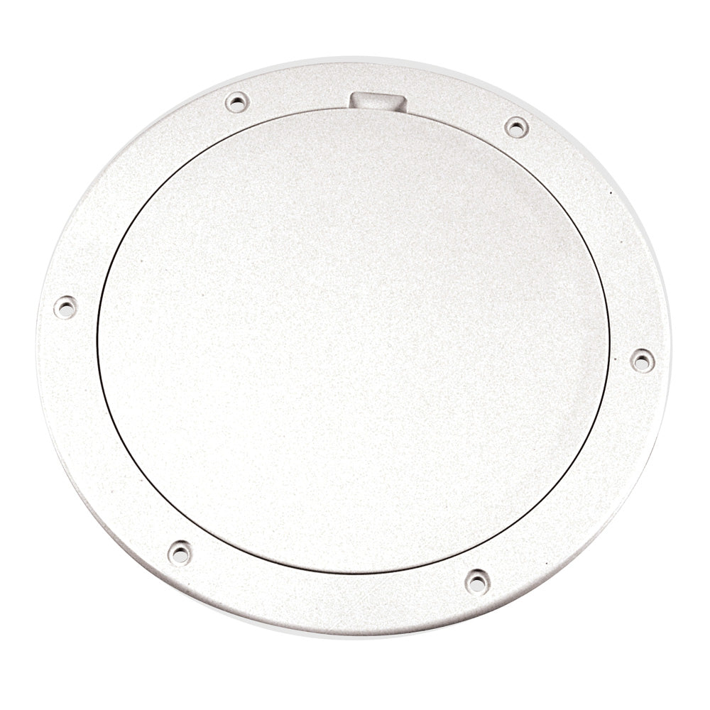 Beckson 6 Smooth Center PryOut Deck Plate White DP61W