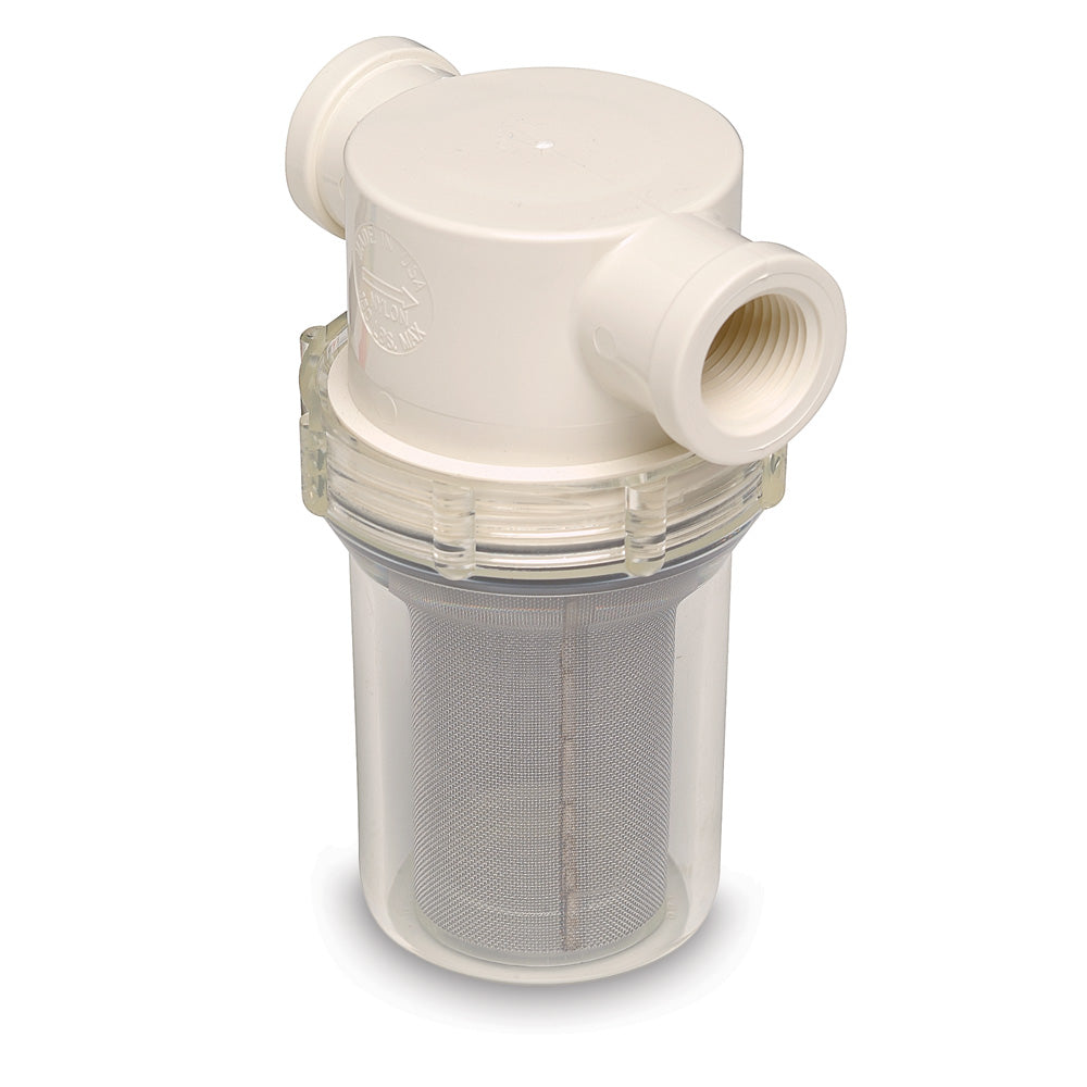 Shurflo by Pentair 12 Raw Water Strainer wBracket Fittings 50 Mesh Screen 25312101