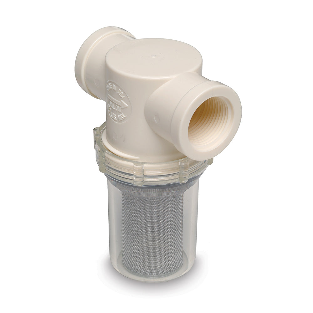 Shurflo by Pentair 114 Raw Water Strainer wBracket Fittings 20 Mesh 25340101