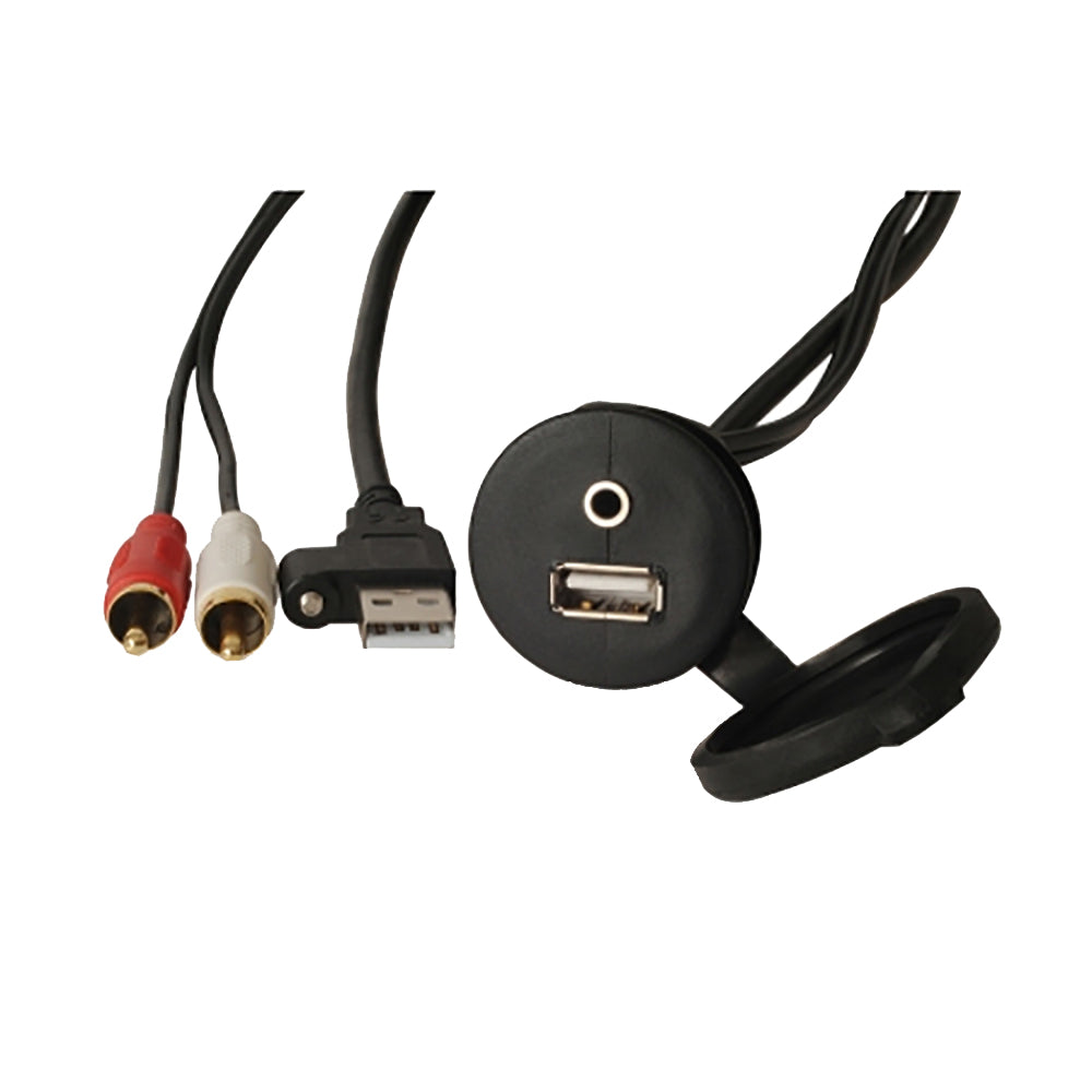 Fusion MSCBUUSB35 Panel Mount USB 35mm Headphone Jack 0101238100