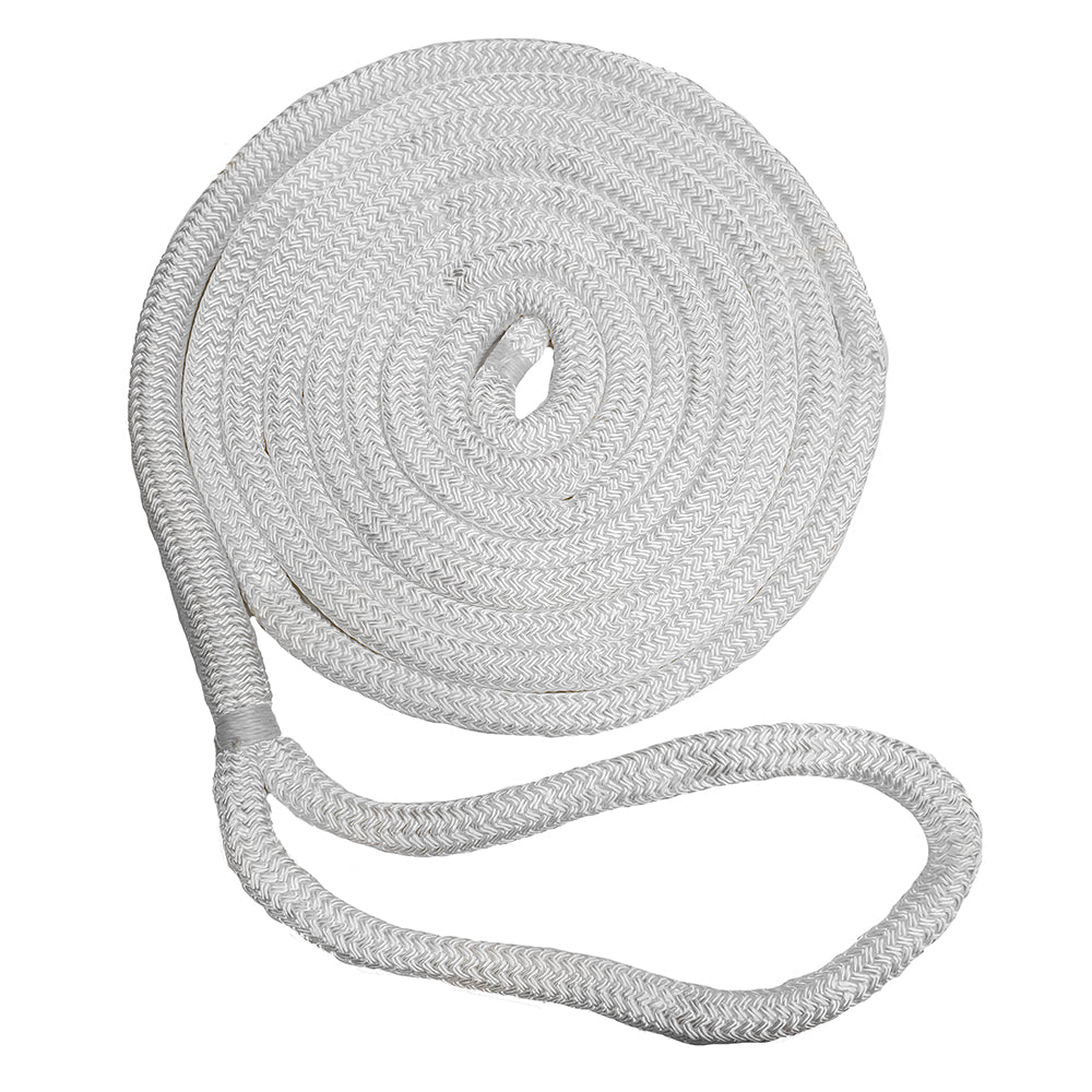New England Ropes 12 Double Braid Dock Line White 25 C50501600025