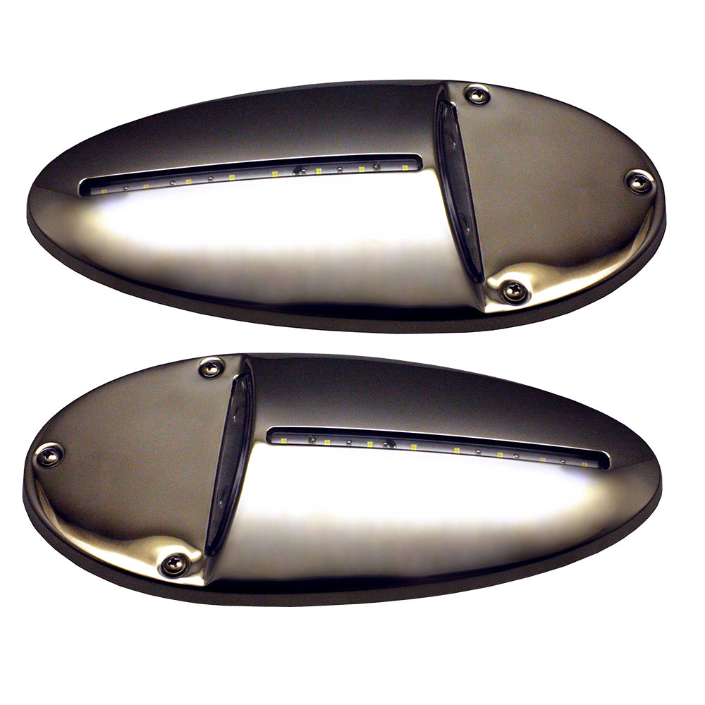 Innovative Lighting LED Docking Light Mirrored Stainless Steel Pair 58502207
