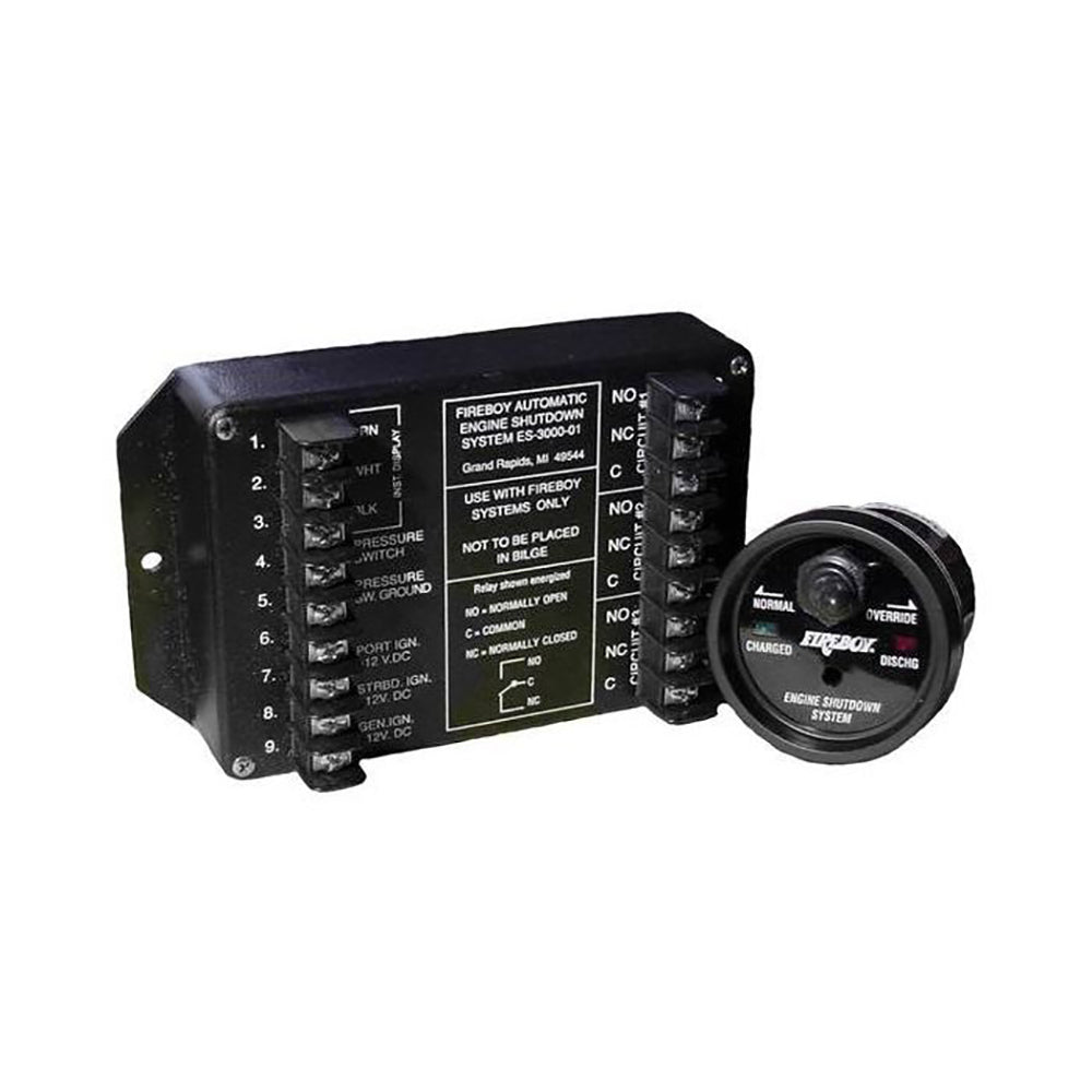 FireboyXintex 8 Circuit Engine Shutdown wTime Delay Round Display ES801501