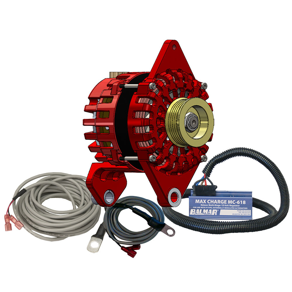Balmar Alternator 170 AMP Kit 12V 4 Dual Foot Saddle K6 Pulley Regulator Temp Sensor XTDF4170K6KIT
