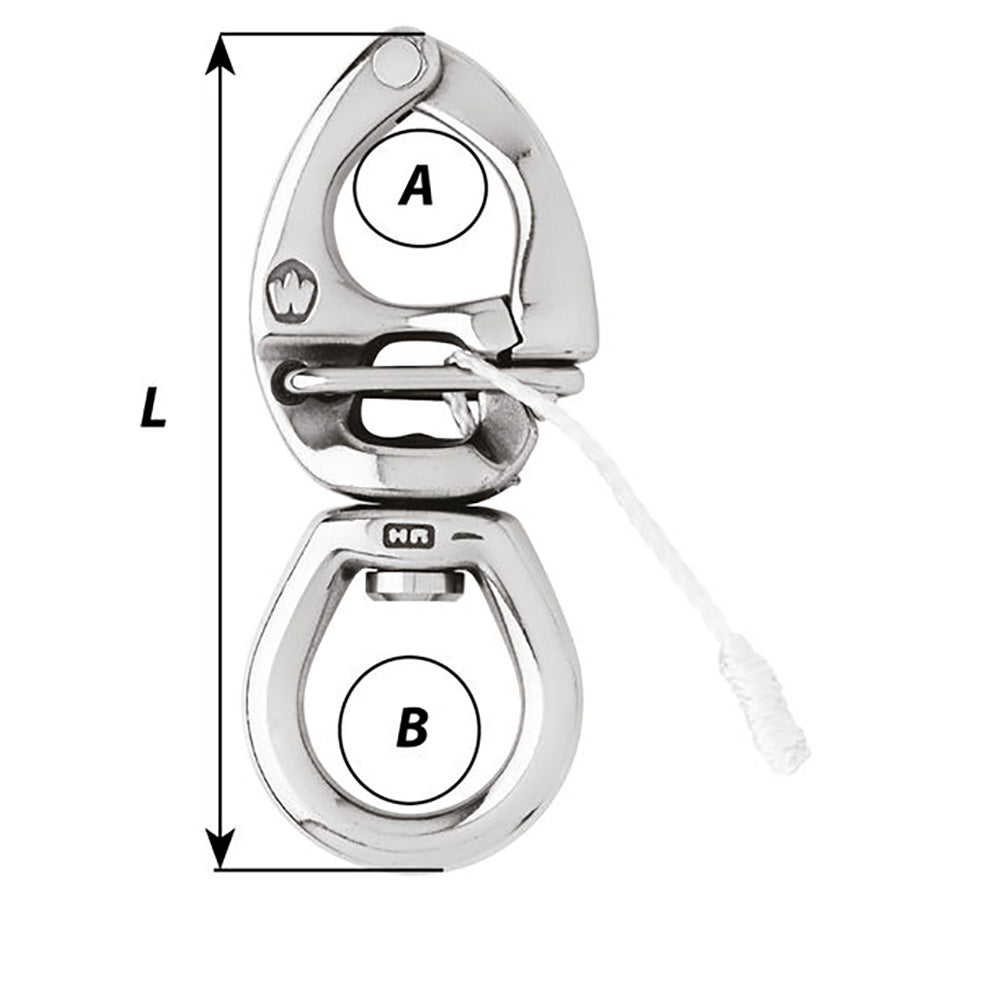 Wichard HR Quick Release Snap Shackle With Large Bail 90mm Length 33564 2774W