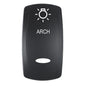 Pacer Actuator  ARCH fV Series Contura Switches  Black  Laser Etched TopBottom Light EV2LEARCH