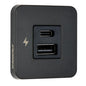 Scanstrut TILE USBAUSBC Interior Charging Socket  1224V  Black Bezel SCTILE10