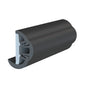 TACO SuproFlex Rub Rail Kit wFlex Vinyl Overlay Insert  2H x 114W x 80L  Black wBlack Insert V119993BBK802