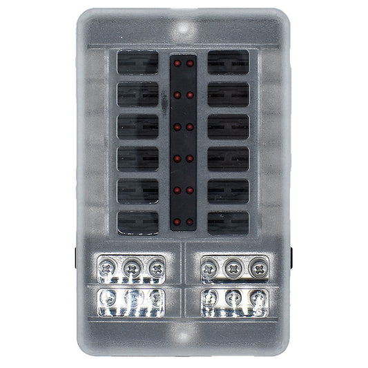 Bluewater 12 Position Fuse Block wLEDs 32000001012