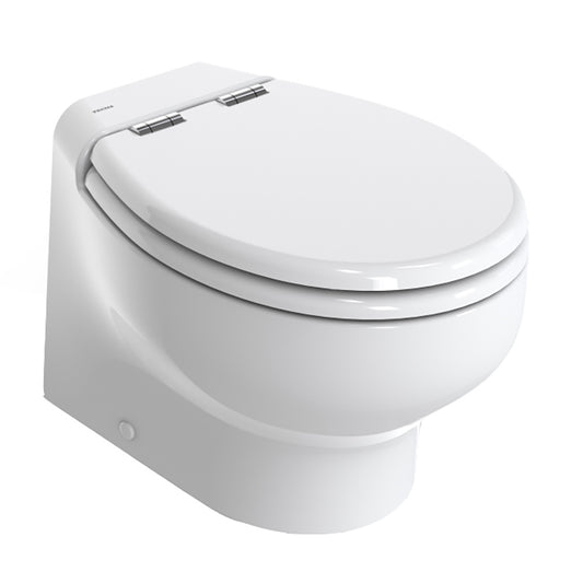 Thetford Silence Plus 2G wWood Polyester Soft Close Seat  Standard Solenoid  Short White  24V TS2G024DWD00C00
