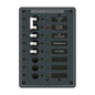 Blue Sea 8027 AC Main 6 Position Breaker Panel  White Switches 8027