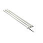 Lees 185 Bright Silver Pole wBlack Spike Step Tube 15 MX8718CR