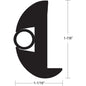 TACO Flex Vinyl Rub Rail Kit  Black wBlack Insert  50  178 x 1116 V112423BBK502