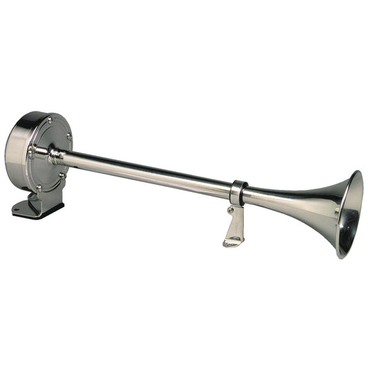 Schmitt Marine Deluxe AllStainless Single Trumpet Horn  24V 12427