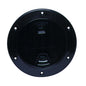 Beckson 4 Smooth Center ScrewOut Deck Plate  Black DP40B
