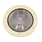 Beckson 4 Clear Center ScrewOut Deck Plate  Beige DP40NC