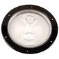 Beckson  6 Clear Center ScrewOut Deck Plate  Black DP60BC