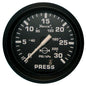 Faria Euro Black 2 Water Pressure Gauge 30 PSI 12810