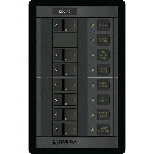 Blue Sea 1202 120V AC Main  6 Positions  Vertical 1202