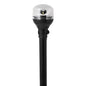 Attwood LightArmor AllAround Light  12 Black Pole  Black Horizontal Composite Base wAdapter 5558P12A7