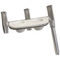 Tigress Offset Triple Rod Holder wCup Holders  Port Side  Polished Aluminum 88148