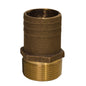 GROCO 112 NPT x 134 Bronze Full Flow Pipe to Hose Straight Fitting FF1500