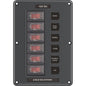 Blue Sea 4322 Circuit Breaker Switch Panel 6 Position  Gray 4322