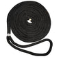 New England Ropes 34 Double Braid Dock Line  Black  25 C50542400025