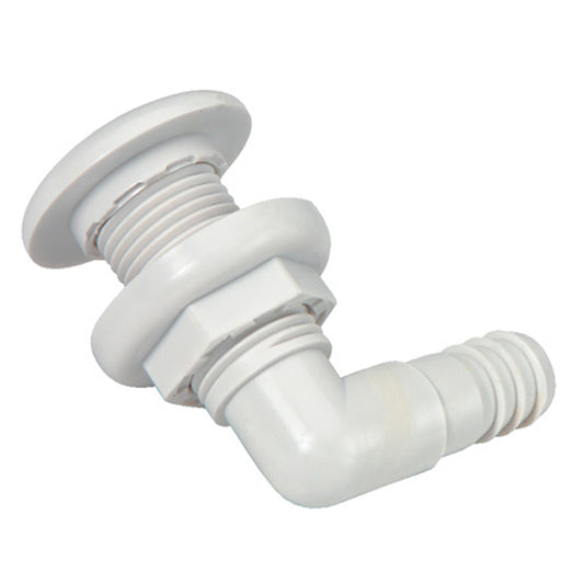 Johnson Pump ThruHull Connector  34  90  White 7503500