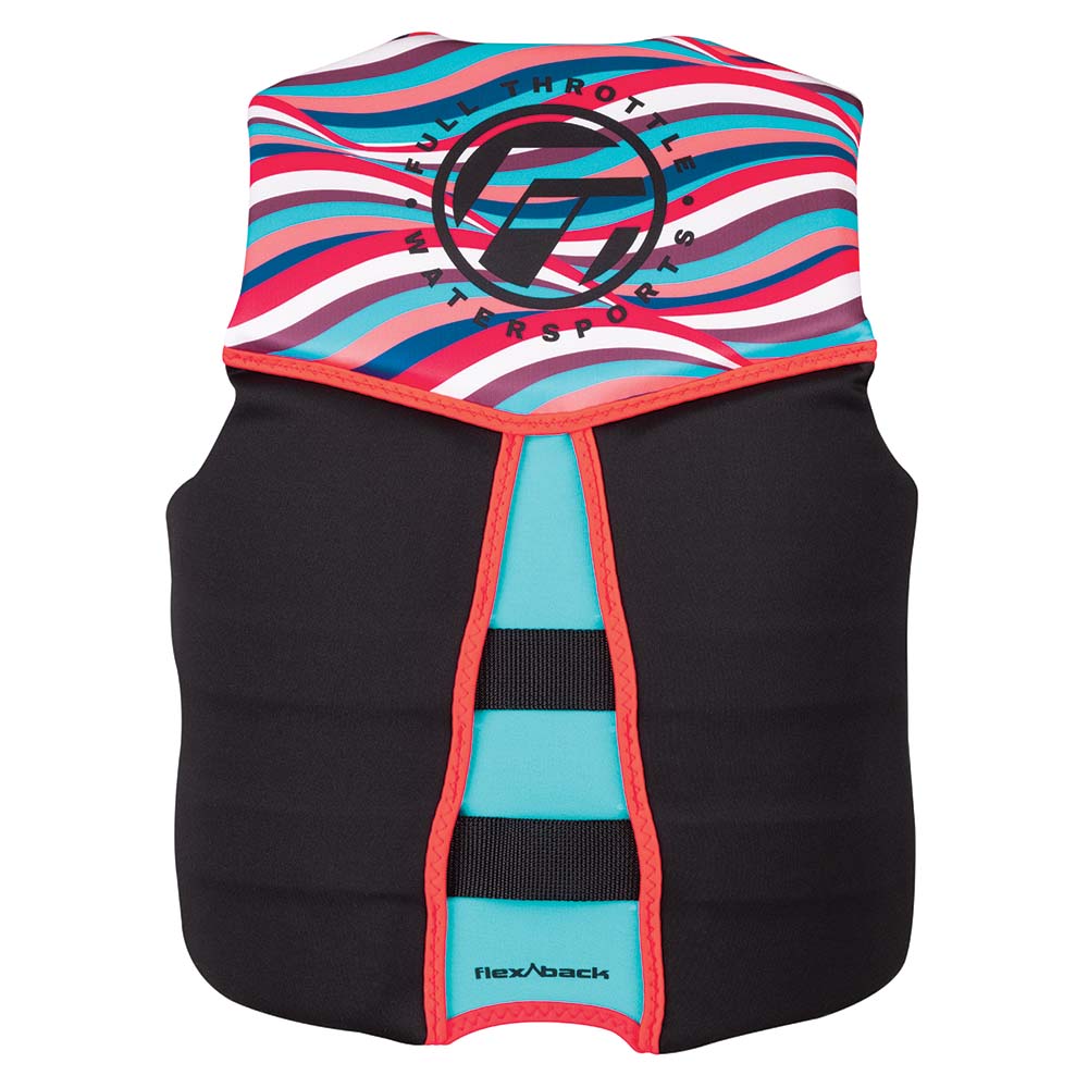 Full Throttle Womens RapidDry FlexBack Life Jacket  Womens XS  PinkBlack 14250010581022