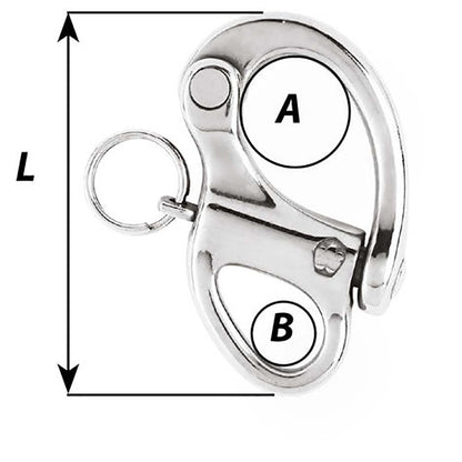 Wichard 234 Snap Shackle wFixed Eye  70mm 2472W