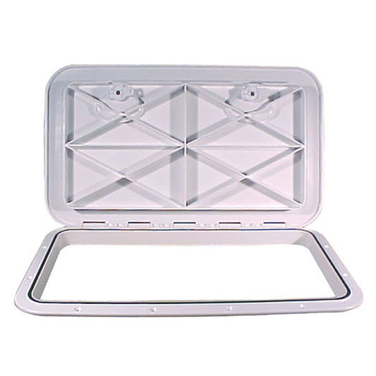 Beckson 14 x 24 Flush Hatch White  ASA Material  Acrylonitrile Styrene Acrylate HT1424AW