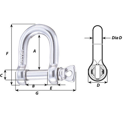 Wichard HR D Shackle  Diameter 1532 11206W