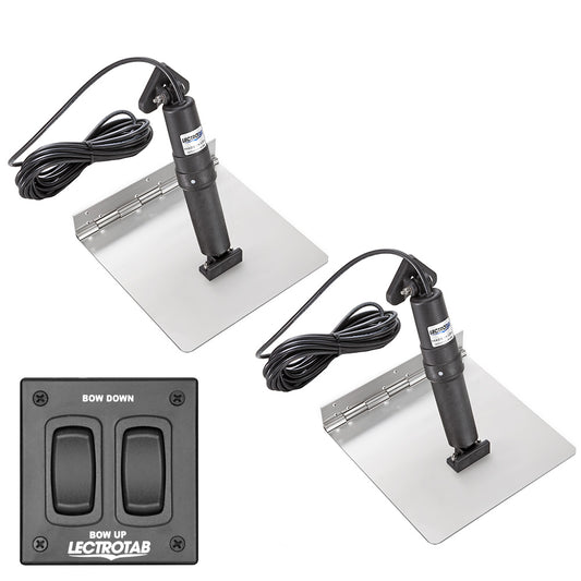 Lectrotab XKA Stainless Steel Trim Tab Kit wRocker Switch  12 x 12 XKAF12X12
