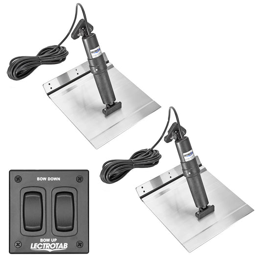 Lectrotab XKA Aluminum Alloy Trim Tab Kit wRocker Switch  9 x 24 XKAF9X24A