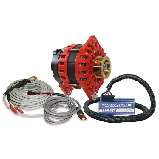 Balmar Alternator 250 AMP Kit 12V 315 Dual Foot Saddle K6 Pulley Regulator  Temp Sensor XTCR250K6KIT