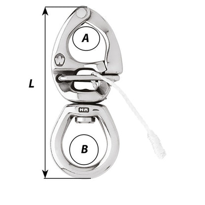 Wichard HR Quick Release Snap Shackle With Large Bail 160mm Length  61964 2778W
