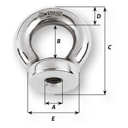 Wichard 10mm Eye Nut  Thread M10 x 150mm 6355W